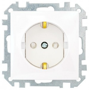 Bylectrica СТИЛЬ мех. розетки земля штор. белый, (РС16-529)