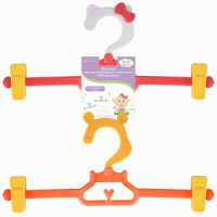 Вешалка-плечики детская с 2-мя прищепками Мультяшка, р.32-36 (кратно 3!!!)пластик VL90-201