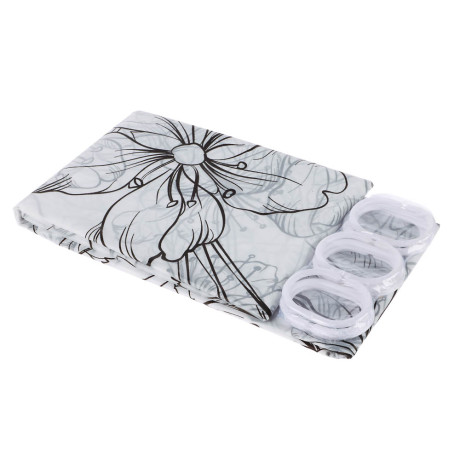 Шторка для ванной тм VETTA Цветы, ПЕВА 12 г/м2, 180x180 см, 1 дизайн