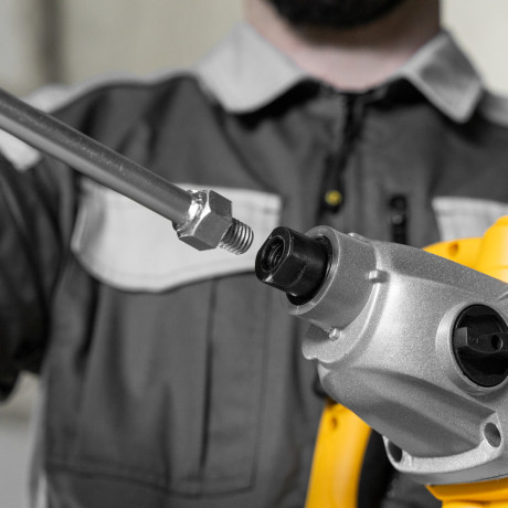 Насадка для миксера, для тяжелых растворов, 120 х 590 мм, оцинкованная, хвостовик резьба М14 Сибртех