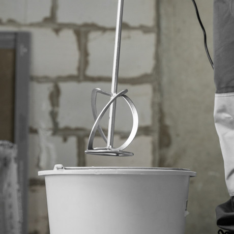 Насадка для миксера, для тяжелых растворов, 120 х 590 мм, оцинкованная, хвостовик резьба М14 Сибртех