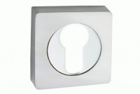 Накладка на цилиндр квадрат. PUERTO, хром матовый/хром блестящий  INET AL 02 SC/CP