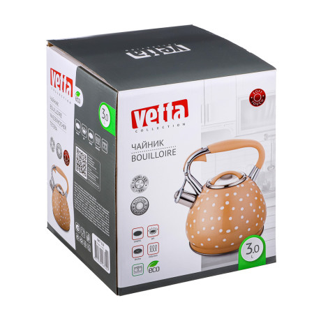 VETTA Чайник стальной 3,0л "Горошек-Леме", индукция