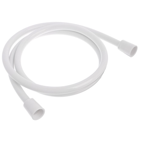 Шланг для душа, 150см, 1/2"(Имп)-1/2"(Имп), ПВХ, пластик, белый