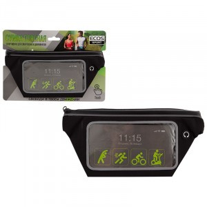 Сумка поясная спортивная ECOS для смартфона и документов SC-11 6411