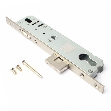 Замок врез 7000-25-R-NI Apecs с ролик. защелкой д/ПВХ профиля (бэксет 25мм, Б/цил.)  \30