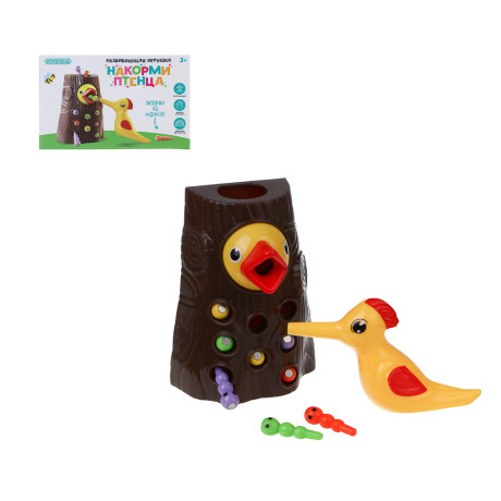 ИГРОЛЕНД Развивающая игрушка "Накорми птенца", PP, магнит, 13,4х10х10,5см