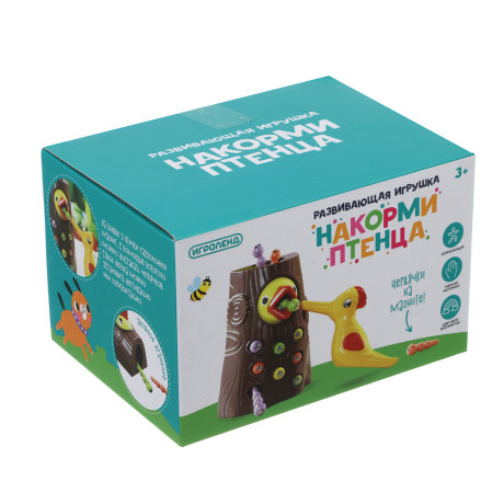 ИГРОЛЕНД Развивающая игрушка "Накорми птенца", PP, магнит, 13,4х10х10,5см