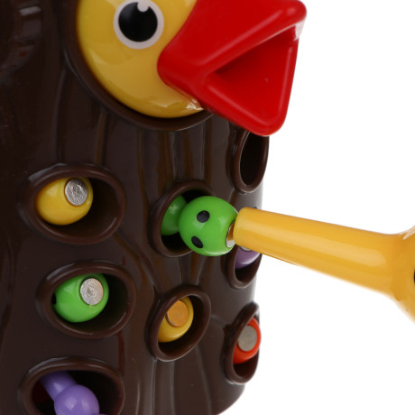 ИГРОЛЕНД Развивающая игрушка "Накорми птенца", PP, магнит, 13,4х10х10,5см