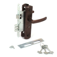 Замок врез ЗВ9-4-1-4 Avers с ручками (медь) сувальдный Россия  \10