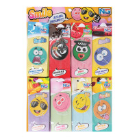 NEW GALAXY Ароматизатор бумажный &quot;Модные смайлы&quot; 5 гр, дисплей 80 штук, цена за 1шт