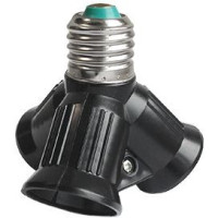 Ecola патрон-переходник с цоколя E27 на 3хE27 Черный  A7W37BEAY (10!)