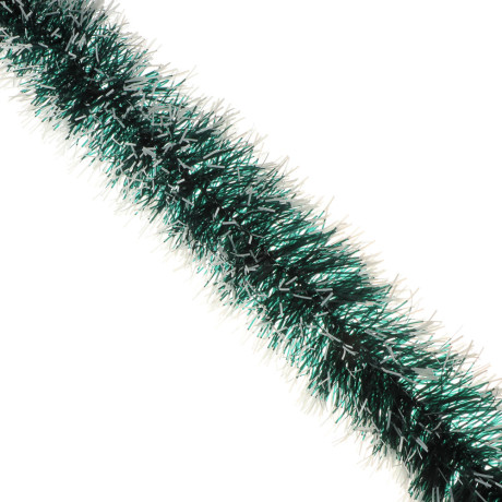 СНОУ БУМ Мишура 9x200см, ПЭТ, зеленая с белым, 26-324