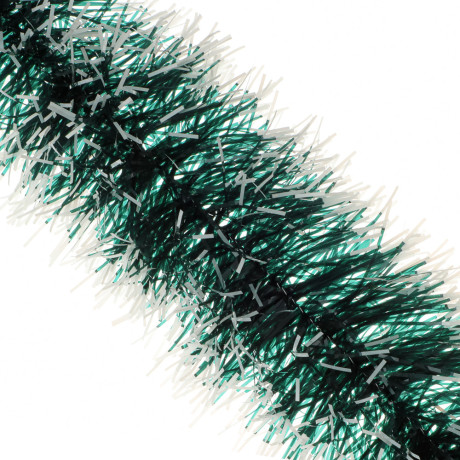 СНОУ БУМ Мишура 9x200см, ПЭТ, зеленая с белым, 26-324