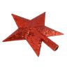 СНОУ БУМ Наконечник на елку “Звезда” 13.5x14.5 см, глиттер, красный, пластик