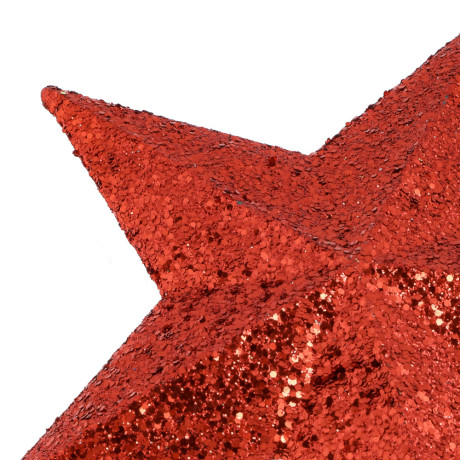 СНОУ БУМ Наконечник на елку “Звезда” 13.5x14.5 см, глиттер, красный, пластик