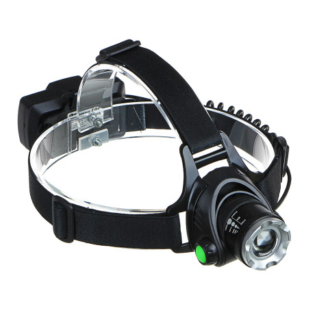 ЕРМАК Фонарь налобный, 1 T6 LED, с фокусировкой, 2*1200мАч, 4 режима, пластик, 70х75х50 мм