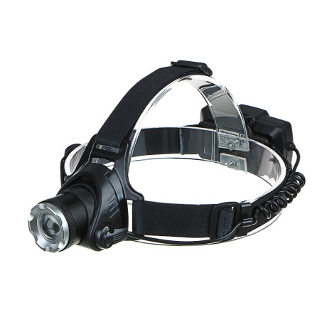 ЕРМАК Фонарь налобный, 1 T6 LED, с фокусировкой, 2*1200мАч, 4 режима, пластик, 70х75х50 мм