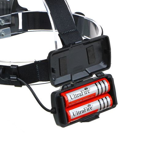 ЕРМАК Фонарь налобный, 1 T6 LED, с фокусировкой, 2*1200мАч, 4 режима, пластик, 70х75х50 мм