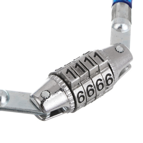 Замок велосипедный тм BY SPORT, противоугонный, тросовый, кодовый, 650х8мм, металл, ПВХ, 3 цвета