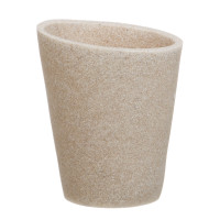 Стакан для ванной комнаты тм VETTA Дюна, смола (полирезин), бежевый, 10x7x11,5см