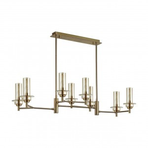 LUMION 6554/8C CLASSI LN25 бронза/коньячный/мет./стекло люстра E14 8x40W 220V MADONNA