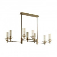 LUMION 6554/8C CLASSI LN25 бронза/коньячный/мет./стекло люстра E14 8x40W 220V MADONNA