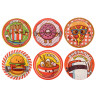 Набор бумажных тарелок Ожившая еда, 6 шт d=230 мм