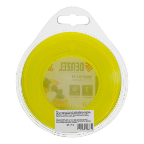 Леска для триммера, круглая 3 мм х 15 м, блистер Flex cord Denzel