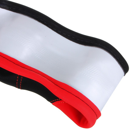 ЕРМАК Оплетка руля, экокожа, со вставками «красный», черный, размер М