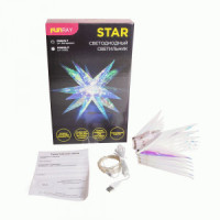 Фигура новогодняя св/д «Star модель 2» хол.белый 2,5W 0,5А 5V 30см, USB гирлянда в/к, Funray