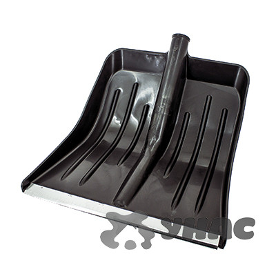 Лопата снеговая пласт с планк 360х420 Малыш ЛЮКС d32 черная