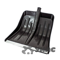 Лопата снеговая пласт с планк 360х420 Малыш ЛЮКС d32 черная