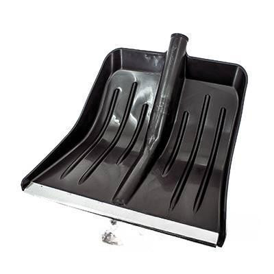 Лопата снеговая пласт с планк 360х420 Малыш ЛЮКС d32 черная