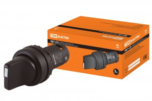 TDM Переключатель на 3 пол. с фикс. SB7-CD33 кор.ручка d22мм 1з+1з черный  (10!) SQ0746-0072