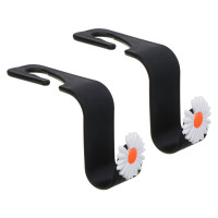 ЕРМАК Крючок на подголовник в ассортименте, набор 2 шт, черный