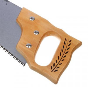 ЕРМАК Ножовка по дереву, 500 мм, 7-8 ТРI, каленый зуб, линейка, деревянная рукоятка