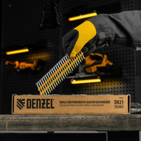Гвозди для пнев. нейлера (оцинк.) длина - 50 мм, диам. - 2,9 мм, 2000 шт. Denzel