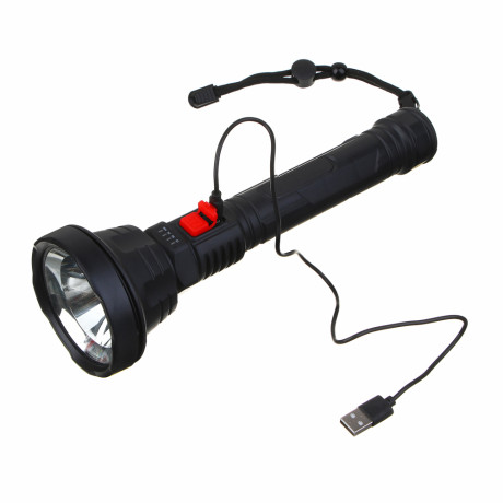 ЕРМАК Фонарь ручной аккумуляторный, 1 LED, 3 режима, 800мАч, 25,5х8см