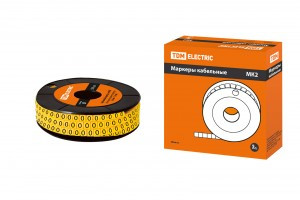 TDM МК2 маркер на провод 4мм символ "0" 500шт/ролл (цена за 1ролл) SQ0511-0029