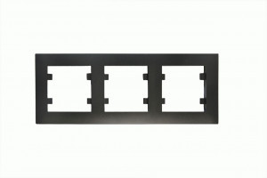 MAKEL Karea Rizz рамка СУ 3 мест. ЧЕРНЫЙ STAR 88054703