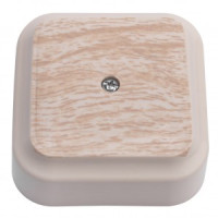 Bylectrica коробка распр. ОУ под кабель-канал (50х50х25 мм) сосна беленая КМ-274