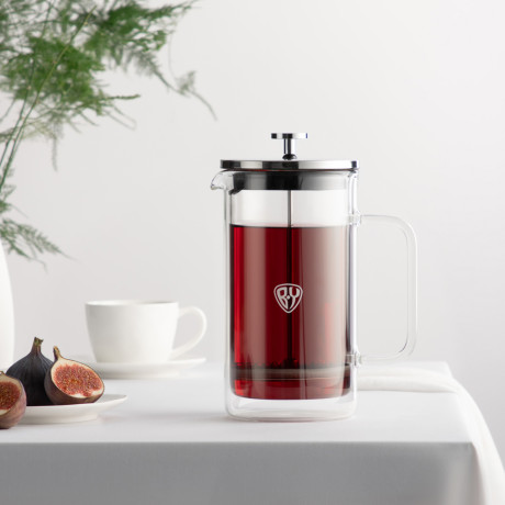 BY COLLECTION Френч-пресс 1000мл, жаропрочное стекло, двойные стенки
