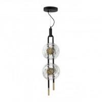 ODEON LIGHT 5407/23L MODERN ODL_EX24 черн/зол./мет/стекло Подвес LED 23W 3000K 1940lm MAGNET