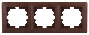 ЭРА Intro Solo Рамка 3 мест. СУ венге 4-503-10, 5607