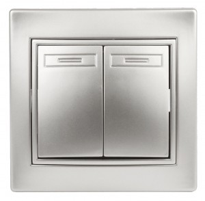 ЭРА Intro Plano выкл. СУ 2 кл. 10А, 250В, алюминий, 1-104-03  8314