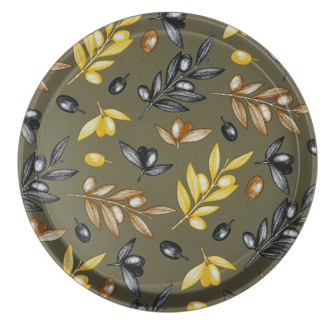 Поднос круглый с антискользящим покрытием, d35,5см, "Тоскана", 2 дизайна