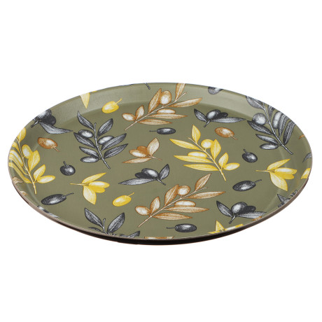 Поднос круглый с антискользящим покрытием, d35,5см, "Тоскана", 2 дизайна