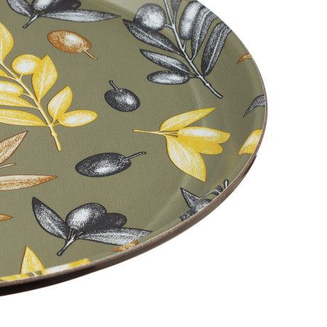 Поднос круглый с антискользящим покрытием, d35,5см, "Тоскана", 2 дизайна