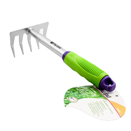 Грабли 5-зубые, 115x280 мм, обрез. рукоятка, может использ. в сборе с ручкой 63016, 63017 Palisad